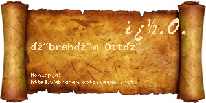 Ábrahám Ottó névjegykártya