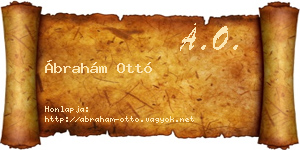 Ábrahám Ottó névjegykártya