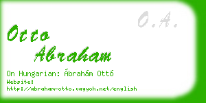 otto abraham business card